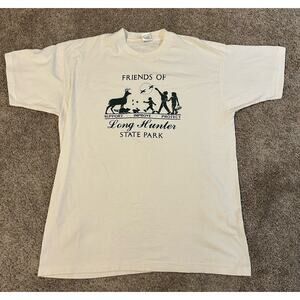 Vintage 90s Long Hunter National State Park Animal T Shirt Size XL Nature Tee